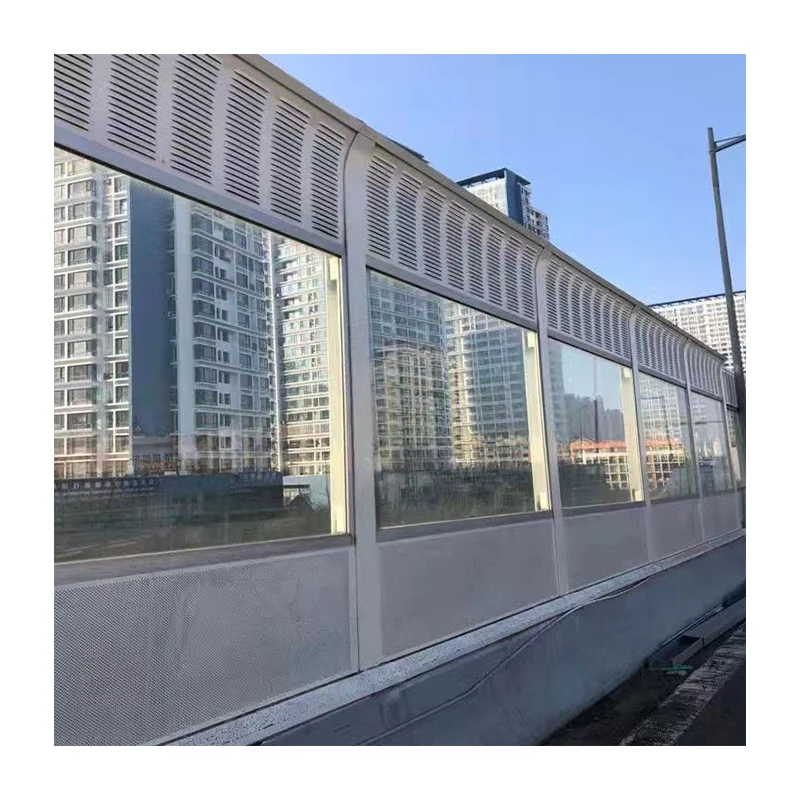 Outdoor sound barrier multi color noise absorption sound proof wall metal acoustic barrier panel