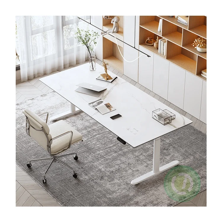 custom wooden grain walnut electric table legs height adjustable lifting desk sit and stand student school ergonomic desk