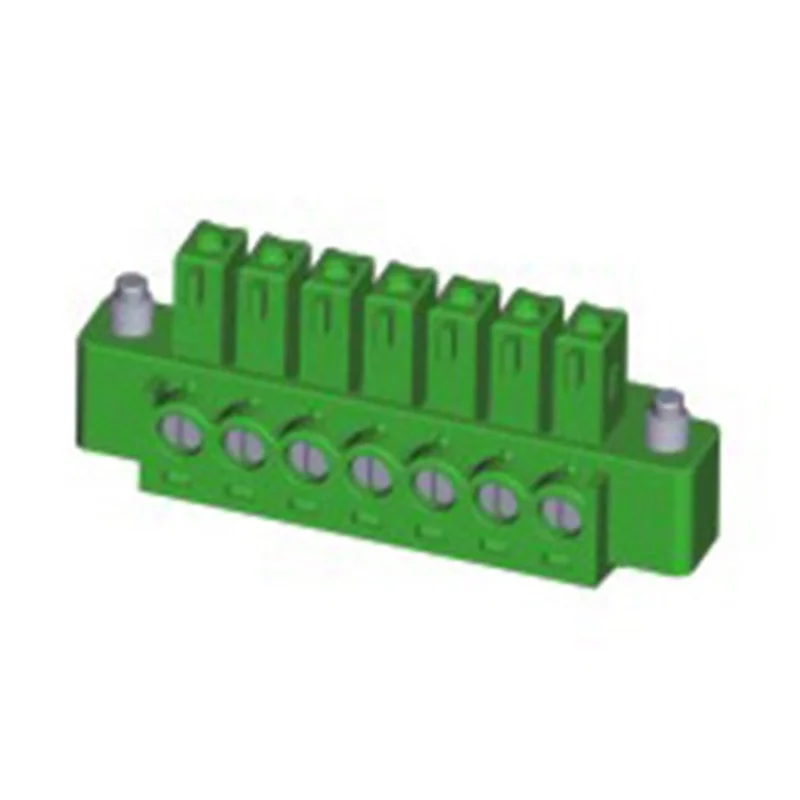 PCB подключаемый клеммный блок 5 08 мм Шаг горизонтальный Штекерный с фланцевой