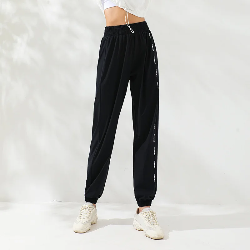 High Waist Yoga Pilates Jogger Pants For Women Quick Dry Women Cycling Fitness pants Thin Women Sports Running Jogger Pants