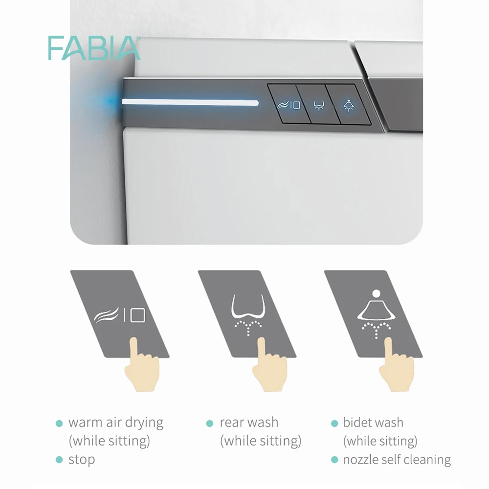 New Design Sensor Automatic Intelligent Shower Toilet Bidet Wall Mounted Bathroom Wall Hung Smart Toilet