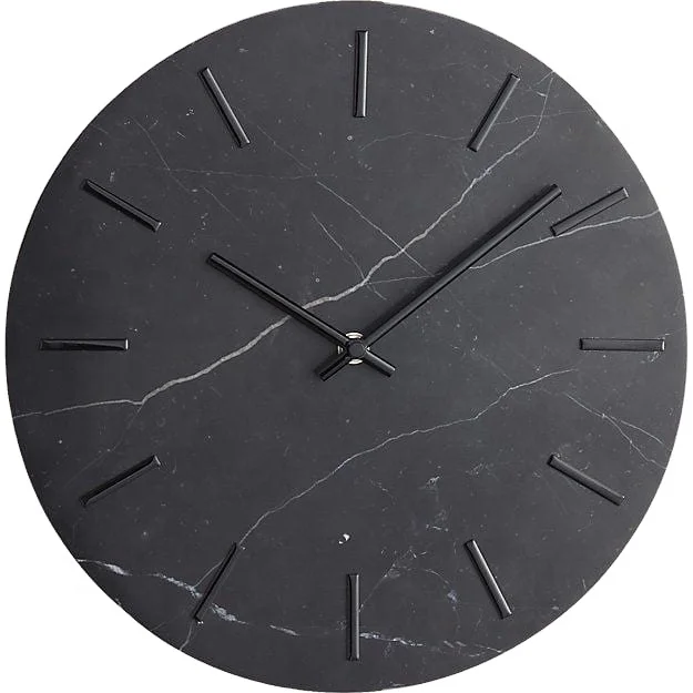 Resin handmade wall clock with marble texture home decoration hanging clock used in home hotel and public area