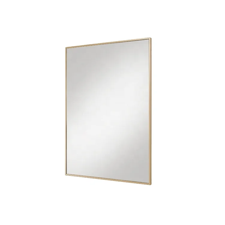 Customized Gold Stainless Steel Hand Carved Decorative Magic Moulding Frame Mirror