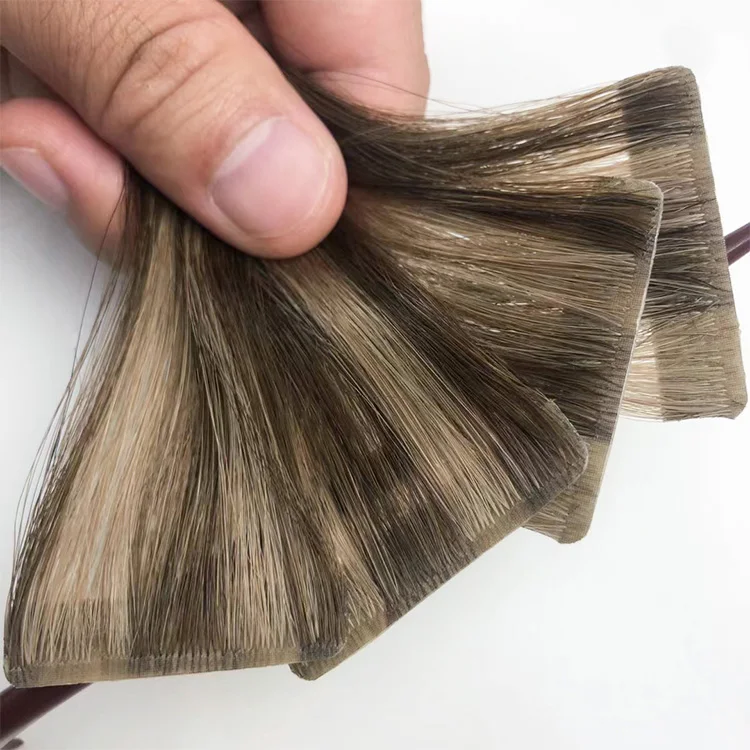 New Arrival Natural 100% Russian Human Hair Invisible Remy Human Extension Tape In Human Hair Extensions
