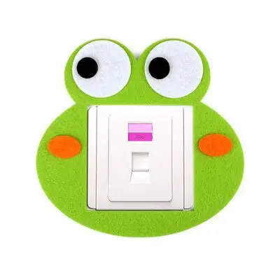 New design hot sale craft decoration wall sticker funny cute room switch  felt wall sticker