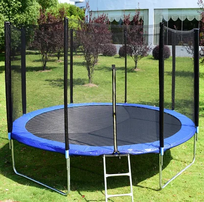 JUFIT Full Size Backyard Trampoline with Safety Net - Enclosed Trampoline for Kids, Teen and Adults trampoline park outdoor