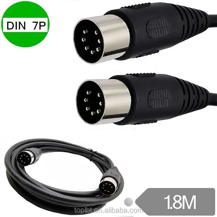 7 Pin Din Midi Cable 7 Pin Mini Din Male to Male Cable Computer Foot Switch to Amp/synth/rocktron/fender/fractal Copper LBT