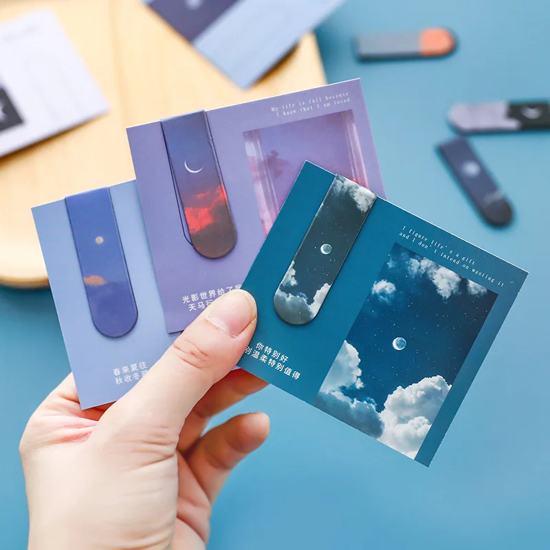 Magtoon Best-Selling Promotion Cheap Starry Sky Magnetic Bookmark For Reading Magnet High-Quality Stationery