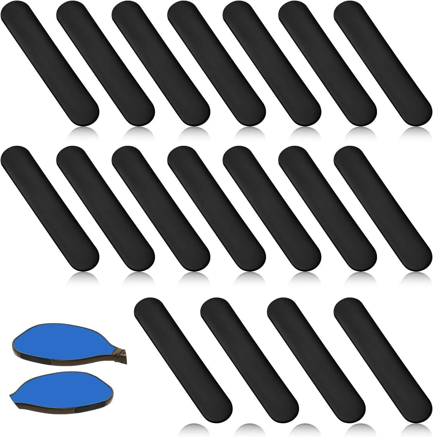 20 Pcs Pickleball Lead Tapes Adhesive Pickleball Edge Guard Tape Bars to Increase Power Swing Speed
