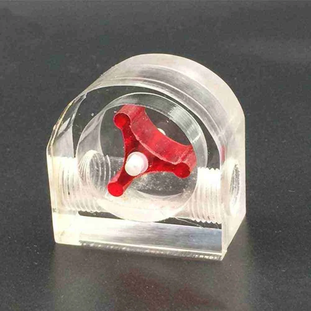 Thread 3 Impeller Office Flow Meter Polished Surface Durable Easy Install For PC Water Cooling Home Acrylic Indicator
