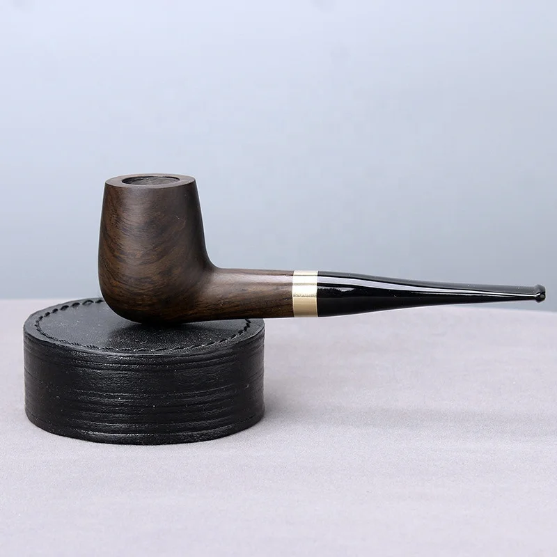 MUXIANG Amazon Hot Sale Tobacco Pipe Handmade Premium Ebony Wooden Smoking Pipe Accessoires