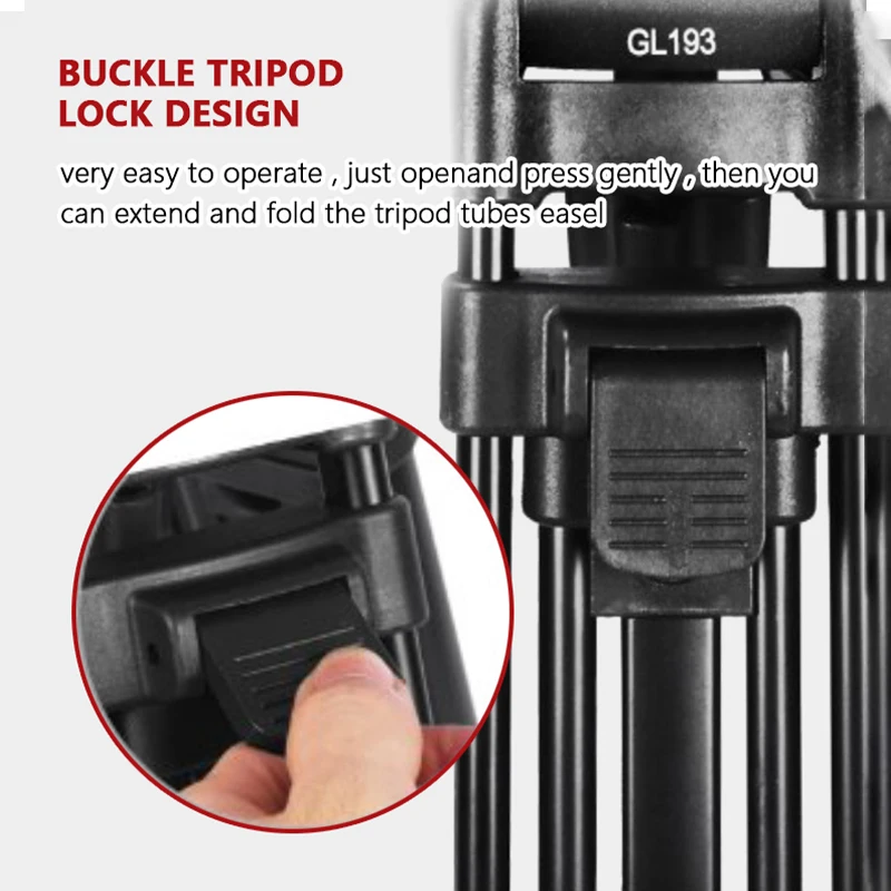 GL193+DP50 Aluminum Alloy camera supplier professional flexible vlogging dslr video tripod