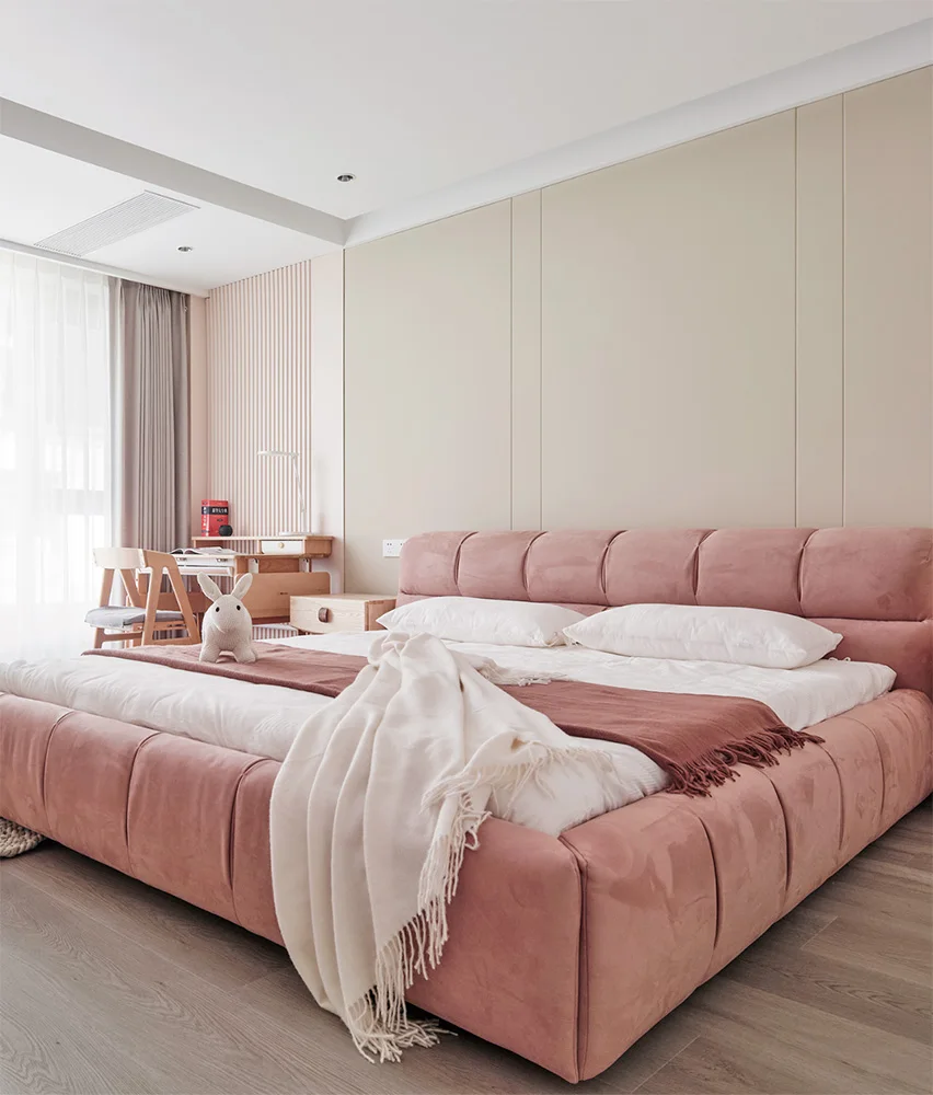Custom Size Italia Modern Design Bedroom Furniture Modular Bed Chesterfield Style Upholstery Leather Fabric Bed Frame