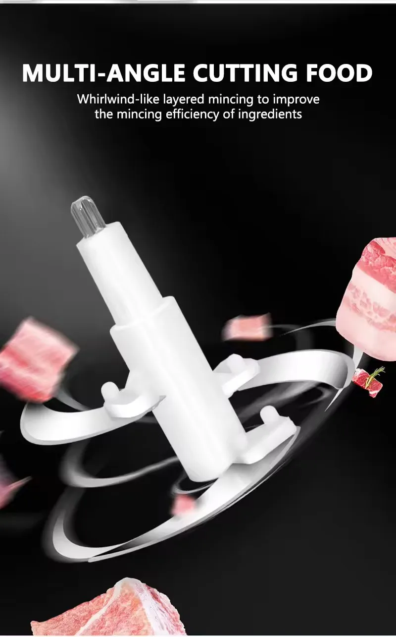 WONDERFUL Hand Press Portable Hand Held Grinder Magic Shredder Garlic Herb Vegetable Meat Blender Food Chopper