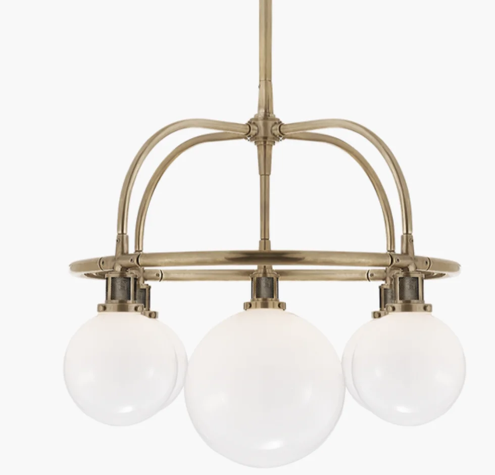 Nature Brass Pendant Lamp Ophisticated White Glass Globes Chandelier Pendant Lamp For Kitchen Island Dining Living Room Decor