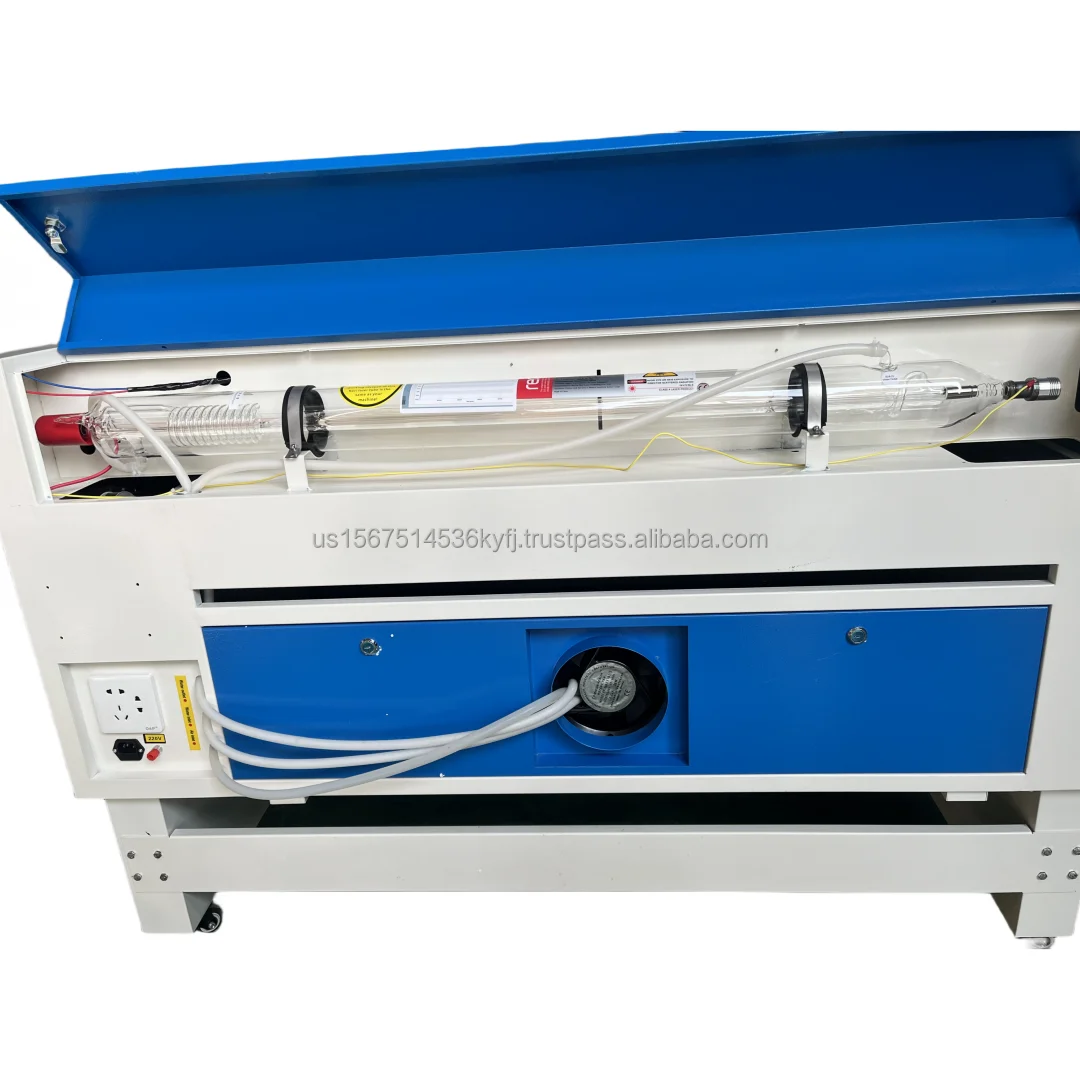 Lower Cost 9060 indrustia Laser equipment Ruida RD6442 Control Aluminum Blade Bed 80W 100W 120W 130W 150W Power Reci Tube