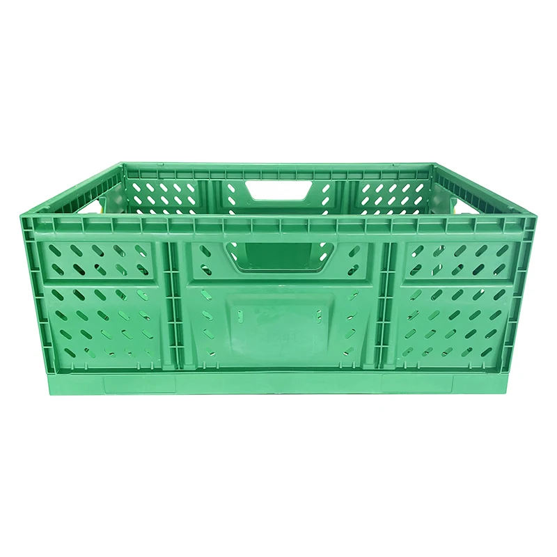 600*400mm Precision manufacturing vegetable crates plastic heavy duty can be nested foldable crate for Storage shipment