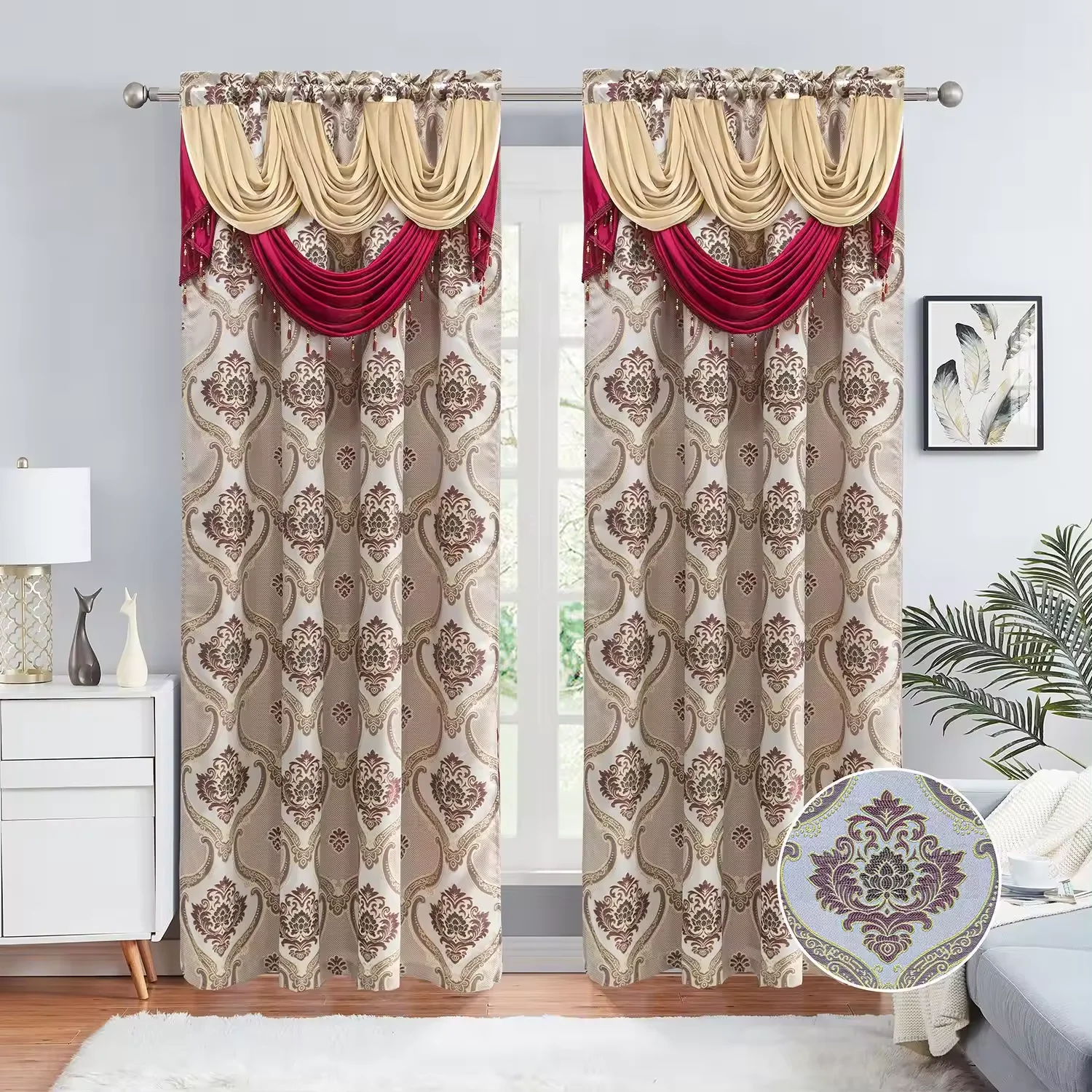 Light Luxury French Silver Curtain Model