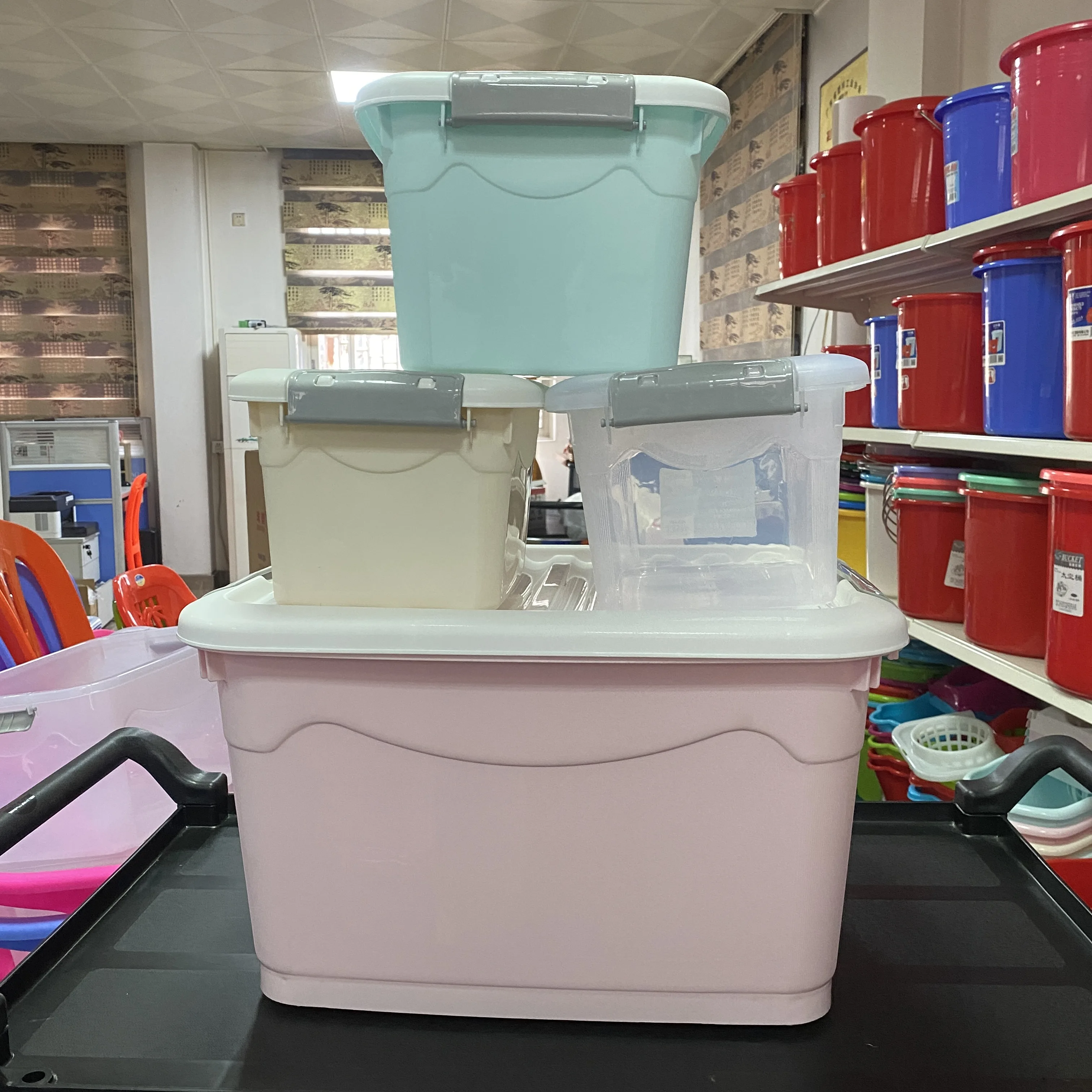 wholesale have different specifications stackable Multipurpose plastic storage box pantry organizer