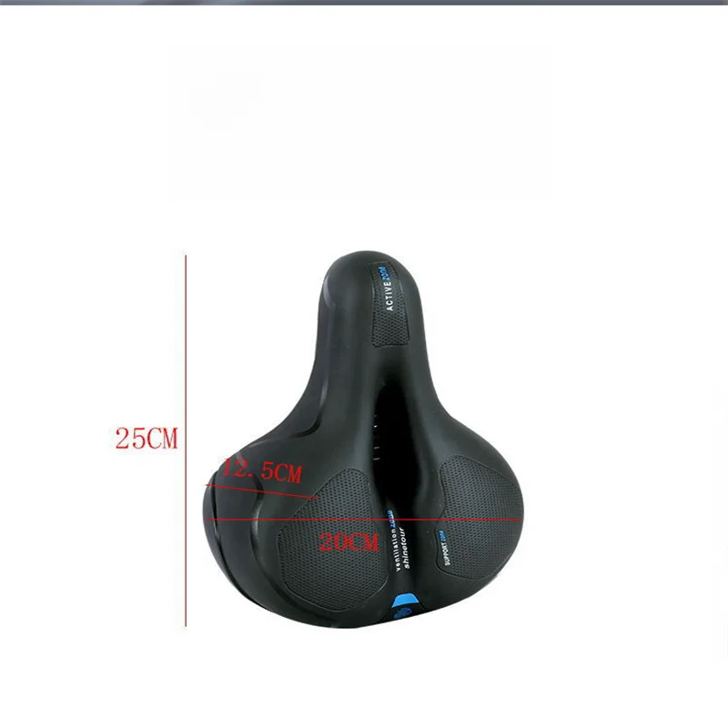 Manufacture Bicycle Saddle Comfortable PU extra thick cushion Breathable Sponge Shockproof Mountain Road Bike Seat Saddle parts