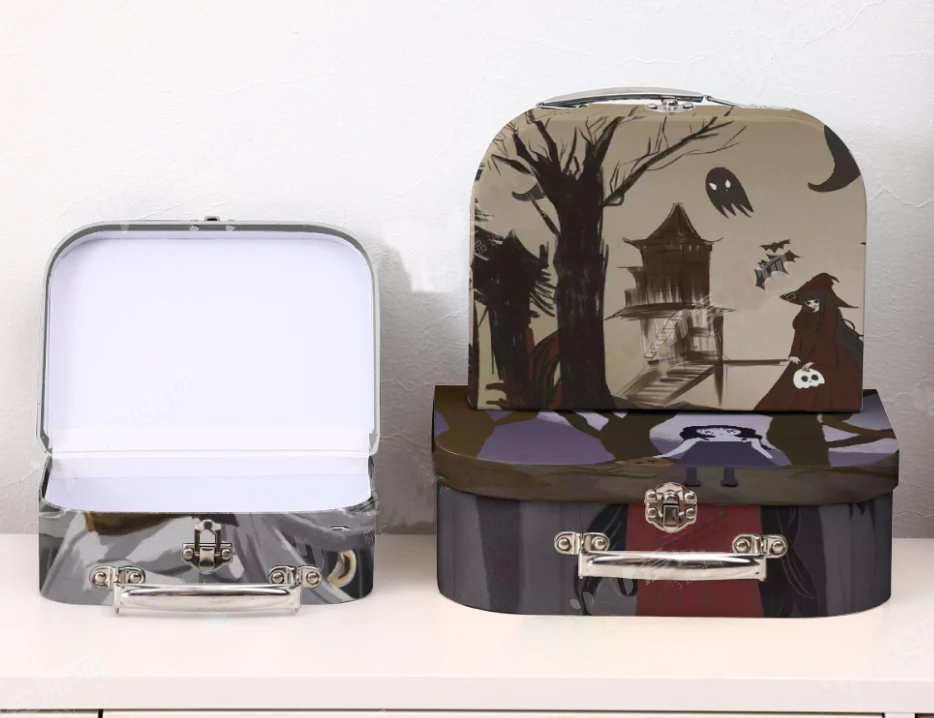 Custom New Design Lovely Children Toys Christmas Season Gift storage box paper suitcase Collection packaging box Store photos