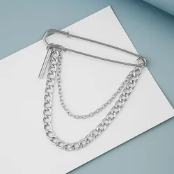 Korean Silver Cross Butterfly Smile Face Chain Brooch pin for Clothes Decoration