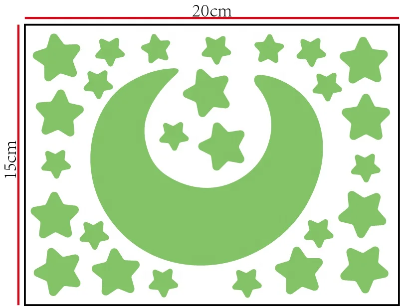 Hot Selling 3D Home Decoration Promotion SGS test sticker Custom Children Room Wall Decor Sticker Paper Glow in The Dark Stars