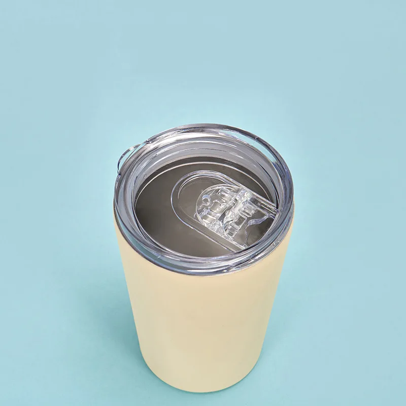 RTS CUTE  Double wall stainless steel 304 insulated vacuum coffee tumbler 8OZ travel milk coffee cup WITH LID