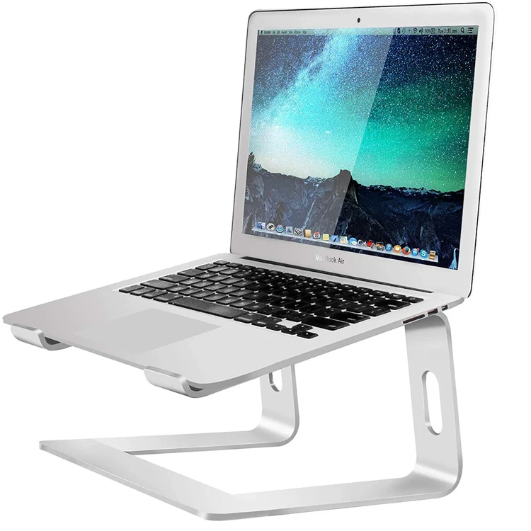 Ergonomic aluminum Laptop Mount Notebook Stand Riser holder vertical Aluminum laptop stand for Macbook Computer PC Desk