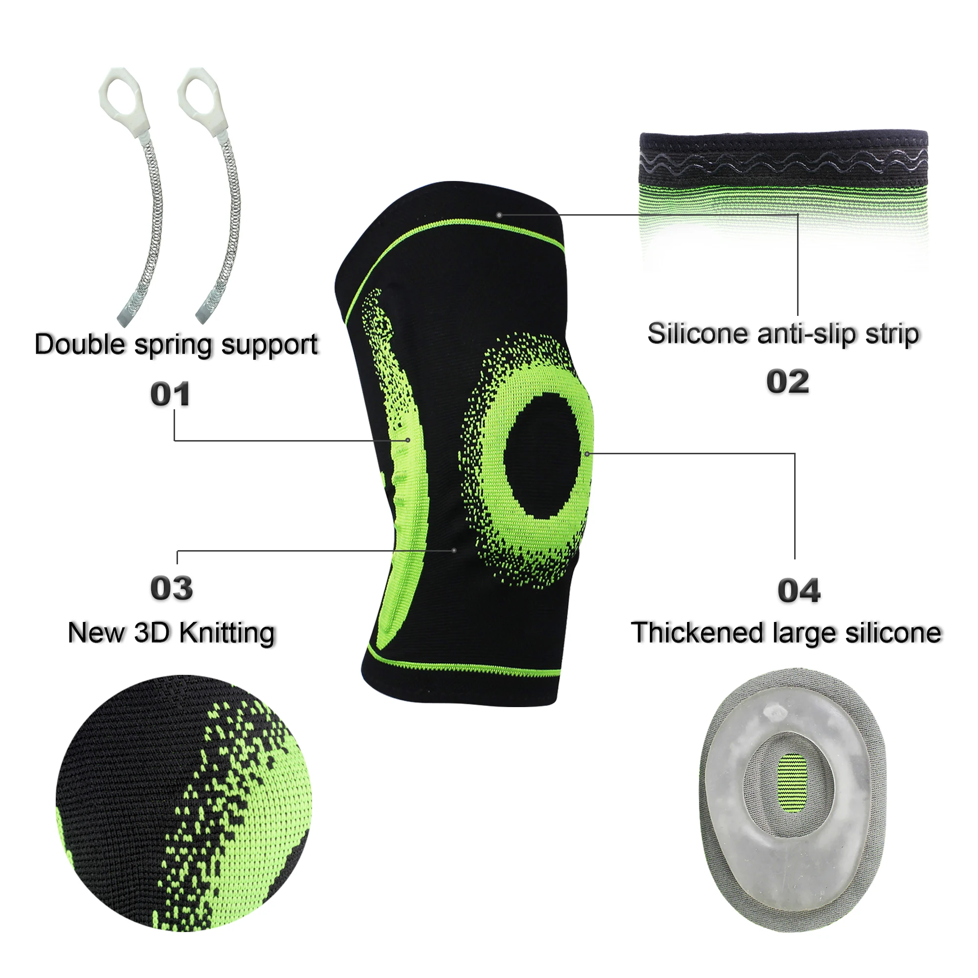 Basketball Sleeve Injury Recovery Volleyball Fitness sport safety sport protection  Knee Brace Compression knee Support