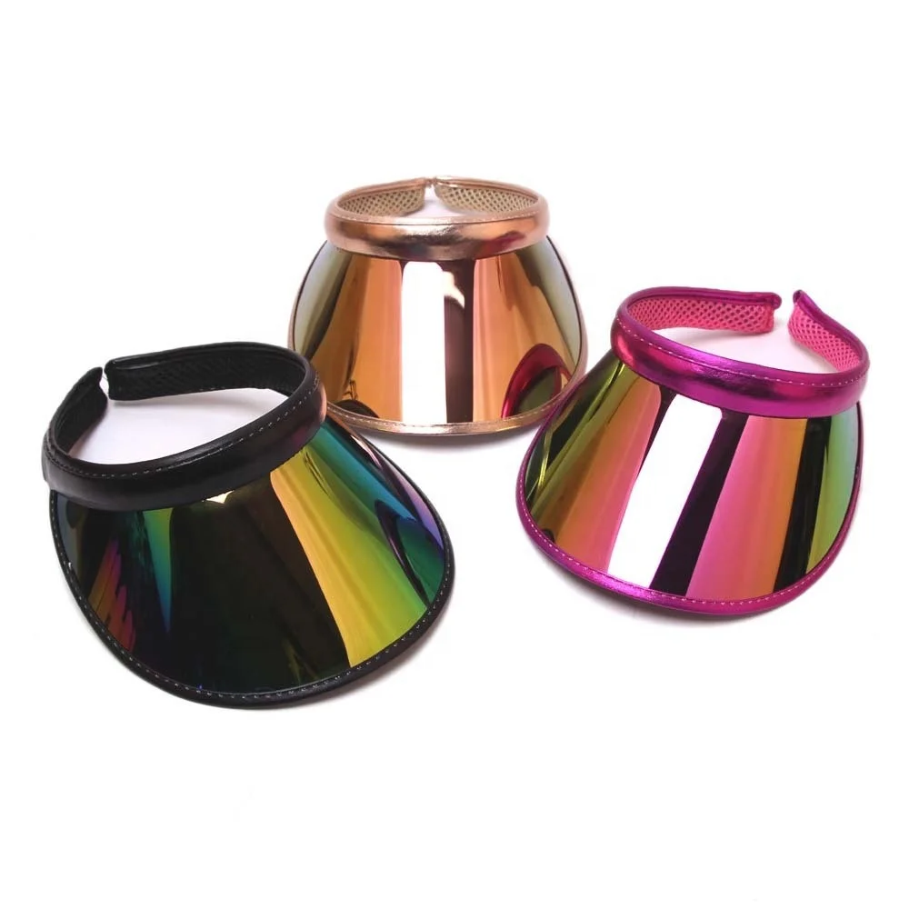 Unisex Candy Color Sun Visors Hats Clear UV Protection Cap Sports Outdoor Activities plastic visor