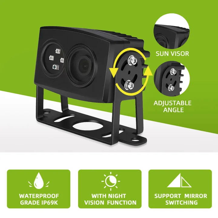 7 inch digital HD monitor color screen display with 4 video input for car monitor system