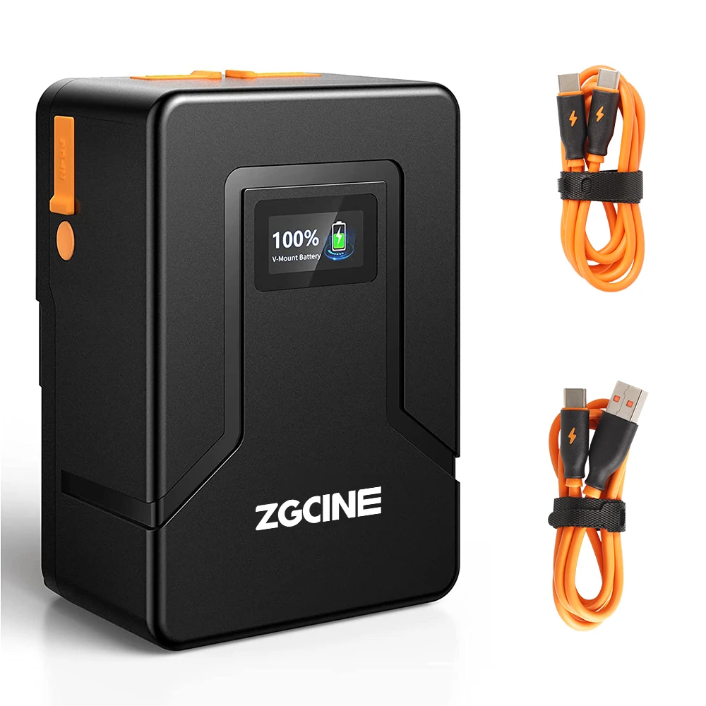 ZGCINE portable  V-mount Battery 99wh 14.8V vmount batteries for Video Studio LED Light fast charging V lock camera battery