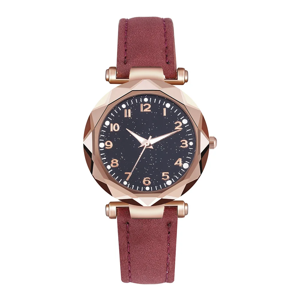Fashion Women Casual Leather Ladies Watch Quartz Analog Wrist Watch Starry Sky Female Clock Watches Reloj Mujer Relogio Feminino