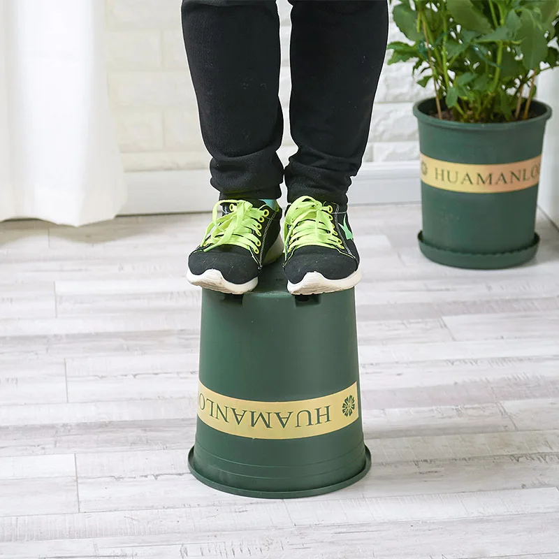 Big Large Round Green Black Hard Plastic 1 1.5 2 3 5 7 Gallon Plant Container Garden Planter Nursery Flower Pots Maceta