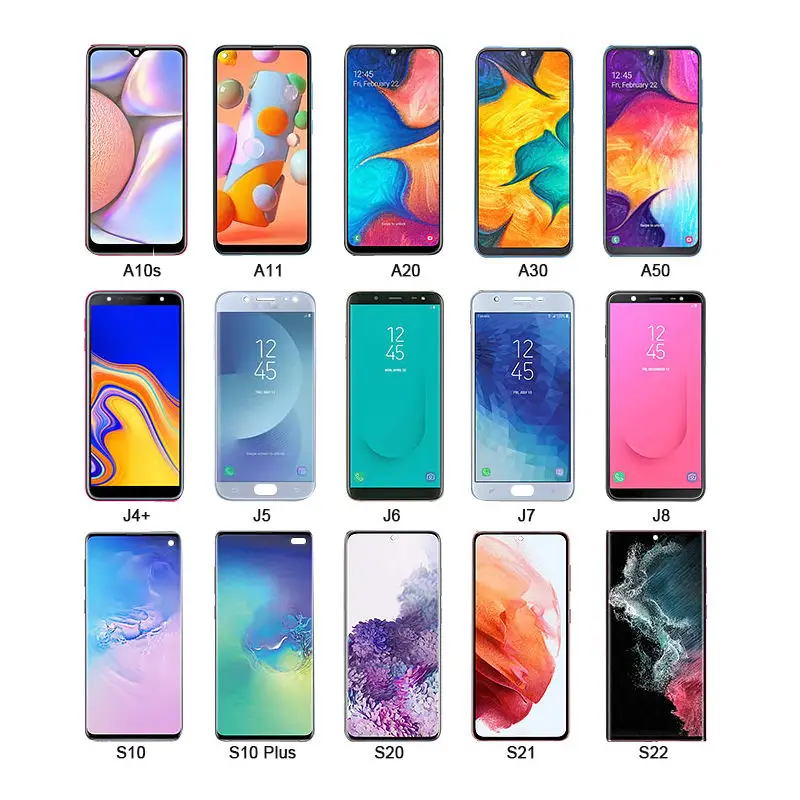 Дисплей для телефонов Samsung Galaxy A12 A13 A20 A22 A32 Note 8 10 20 S9 S10 Plus S21
