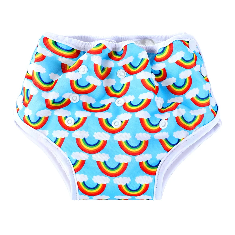 Baby Cloth Diaper for Toddler Potty Training Pants Printed Adjusted Waterproof Bamboo Fiber PUL Waterproof Fabric Leak Guard