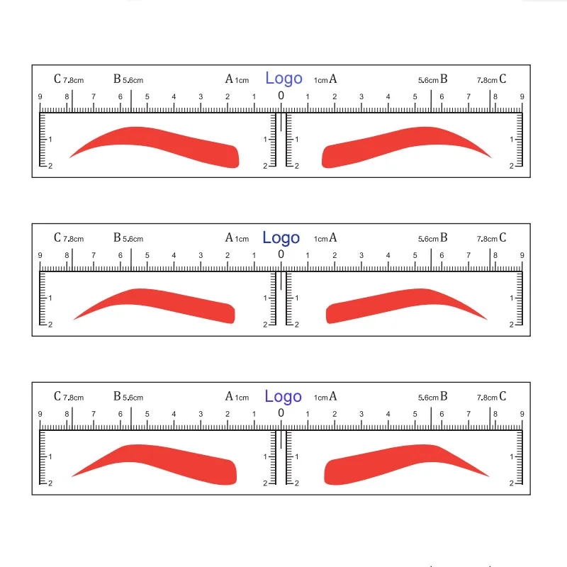 Custom Eyebrow Shape PMU Training Tools Disposable Eyebrow Stencil Sticker for Permanent Makeup Practice