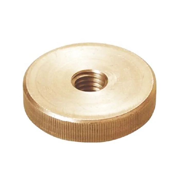 OEM Factory CNC machining Knurled thumb brass nuts