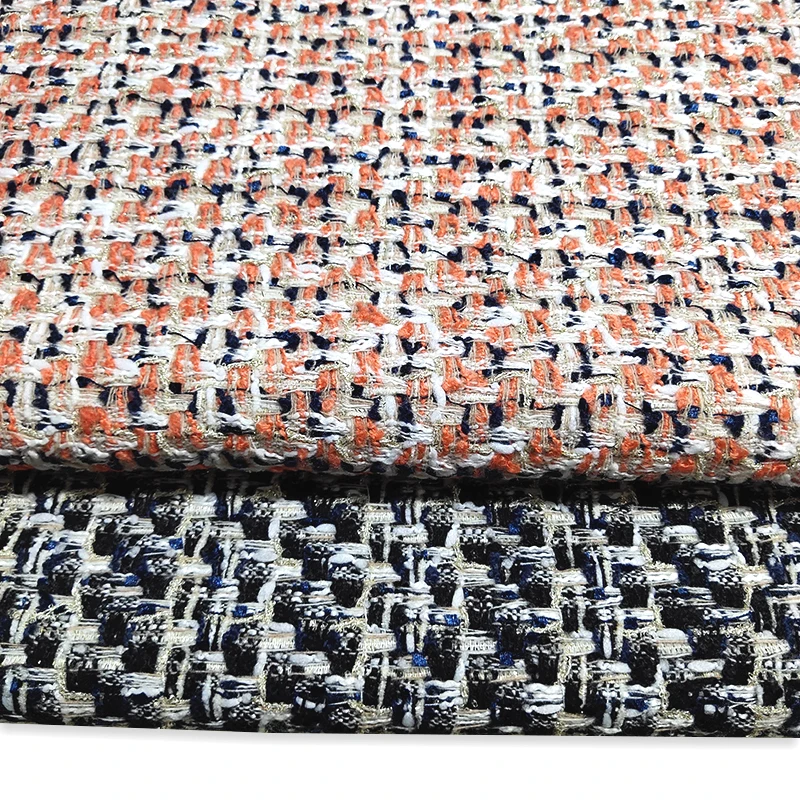 
New products knit tweed suede fabric composition polyester tweed fabric printed 