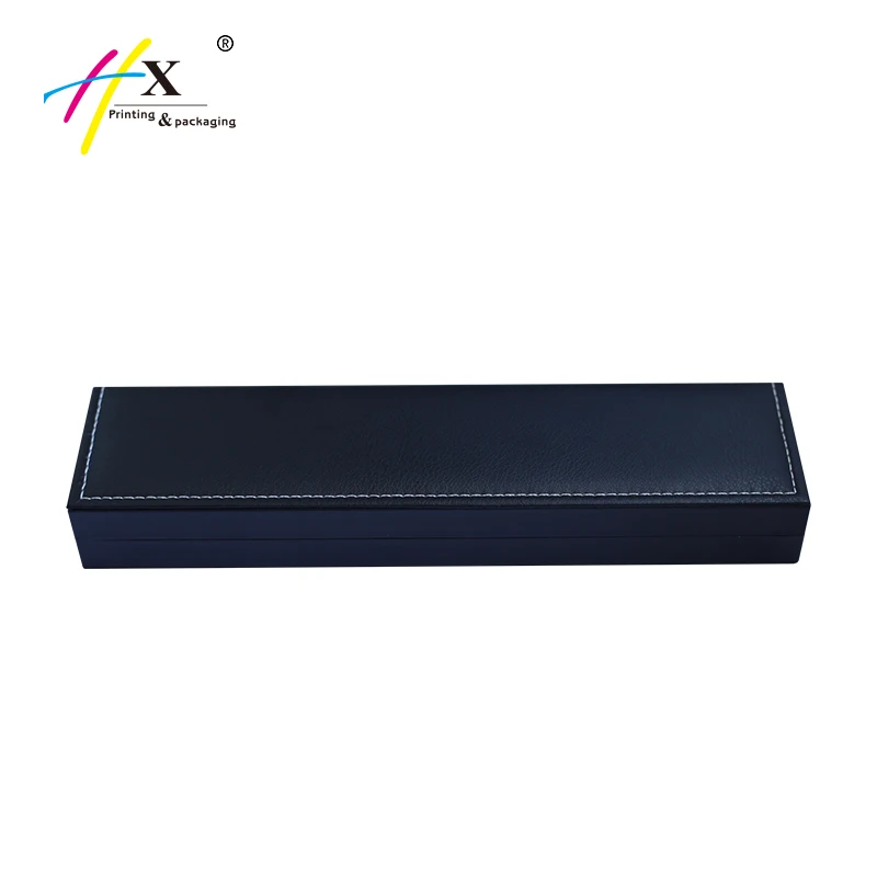 New Product Customized Gray Velvet Lining Set Jewelry Boxes Luxury White Stitching Black Watch Packaging Box With Unique Logo