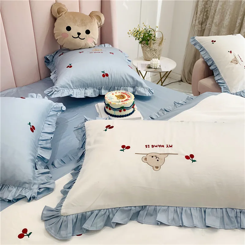 New Arrival 300Tc 5 Star 4 Piece Cartoon Soft Durable Cotton Bed Sheet Bedding Set
