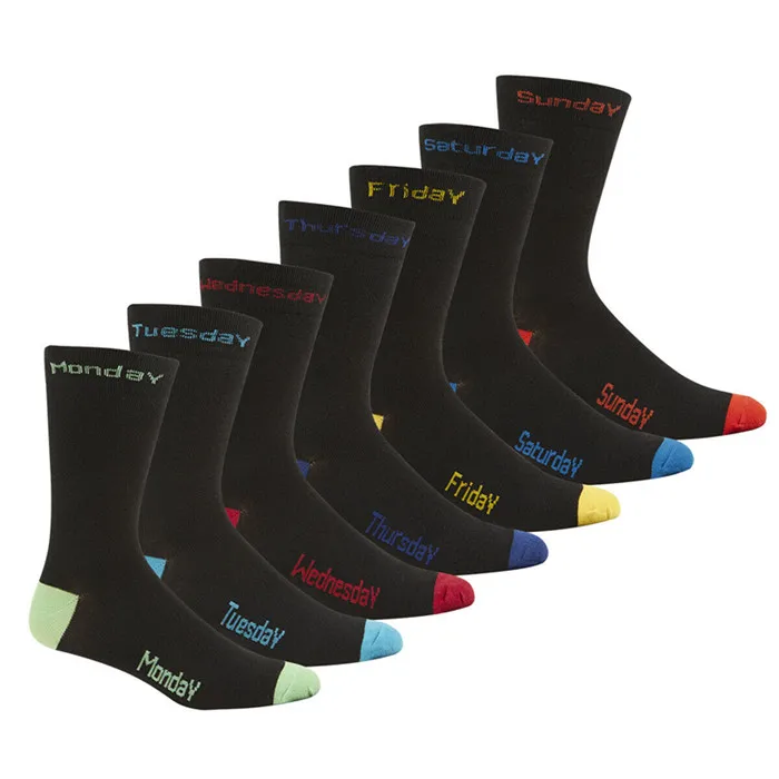 
Breathable Men Cotton Socks Seven Days Of The Week Socks, Everyday fresh with 7-Days Cotton Socks for Men 