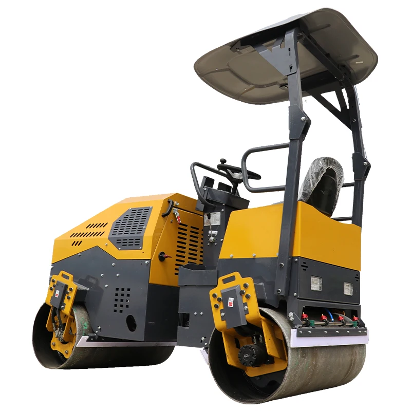 construction machinery road roller mini asphalt double drum soil compactor vibratory roller 3 ton mini road roller
