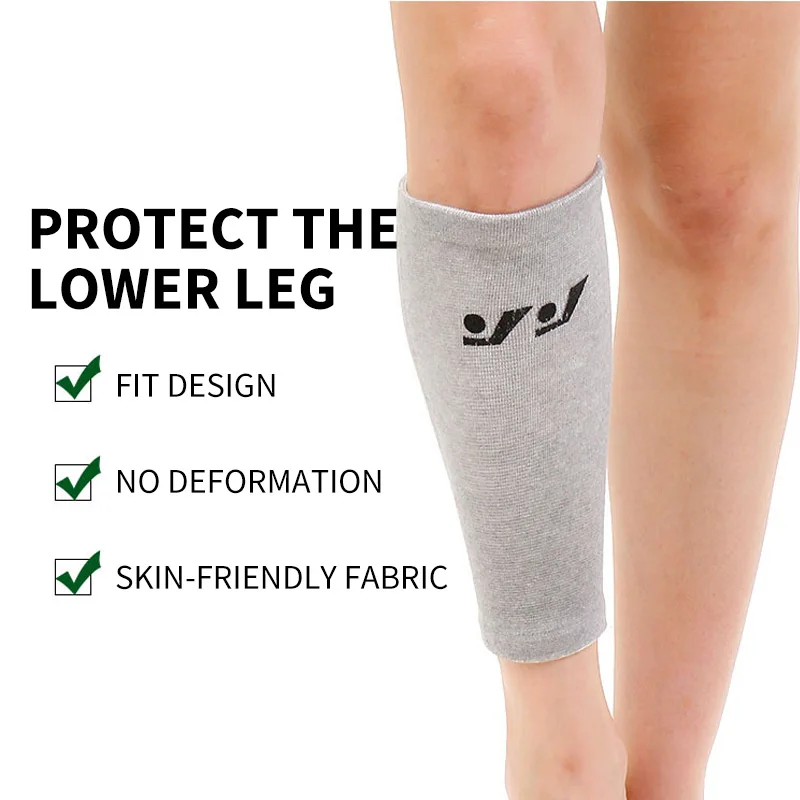 Unisex footless leg warmer breathable elastic compression calf sleeve shin splint supports