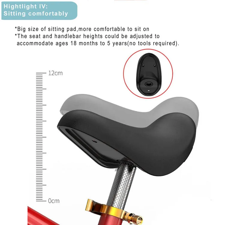 Dropshipping 12 inch Magnesium Toddler Ride On Toys Mag Balance Bike Kids For Children Ages 2,3,4,5 Years