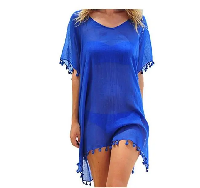Hot sale Colorful color beach wrap beach cover-up beach  blouse