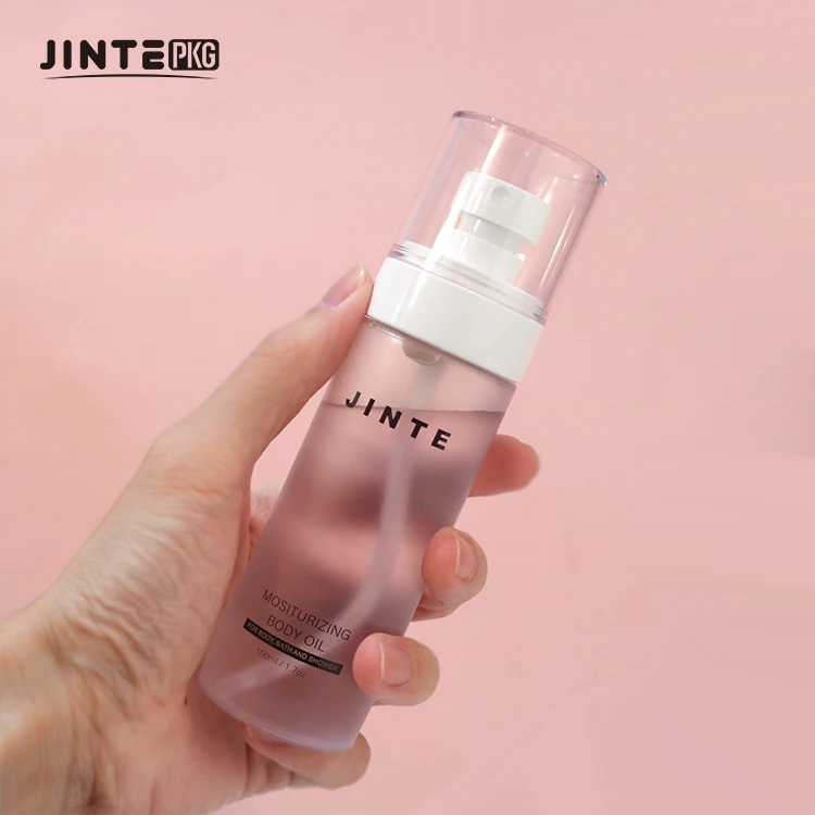 Custom Cosmetic Packaging Clear Frosted PET Toner Bottle With Fine Mist Sprayer
