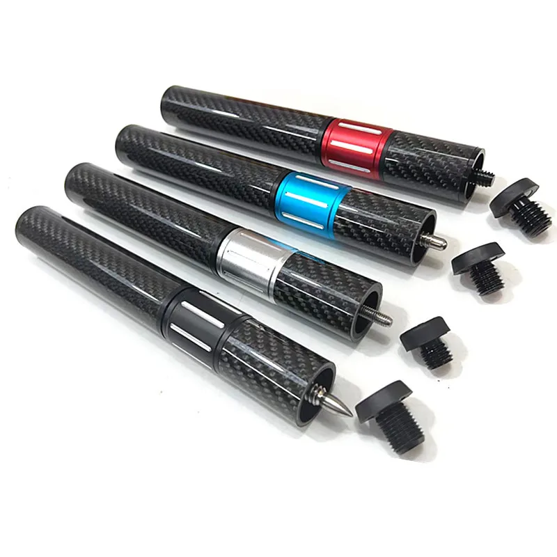 Wholesales Billiards Accessories Stick Butt End Cue Extender Cues Carbon Fiber Telescopic Billiard Pool Cue Extension
