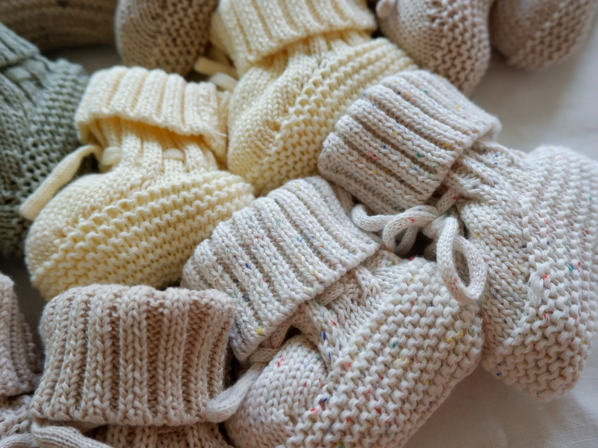 Ivy80164A Ins new baby pure cotton woolen socks new-born infant knitted socks toddlers yarn hand-made socks room warm shoes